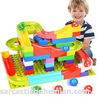 Victostar Marble Run Building Blocks Construction Toys Set Puzzle Race Track for Kids 73 Pieces  B07MNB5NK9